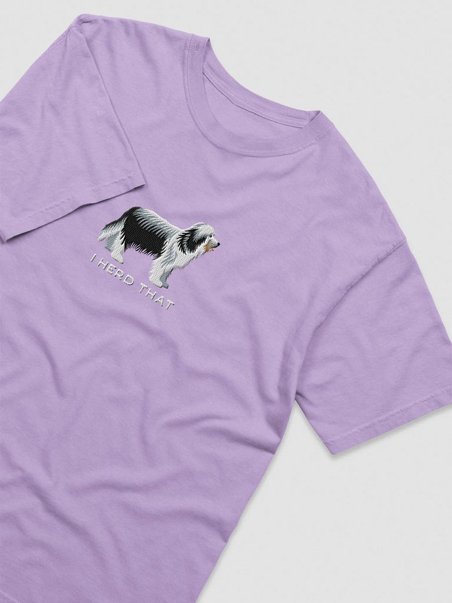 I Herd That T-Shirt(Embroidered) of a Bearded Collie(Black & White) product image (43)