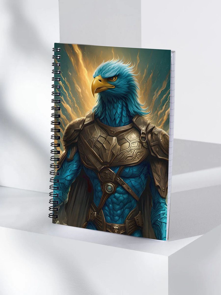 Superhero Bald Eagle, AI Art, Spiral Notebook 01 product image (4)