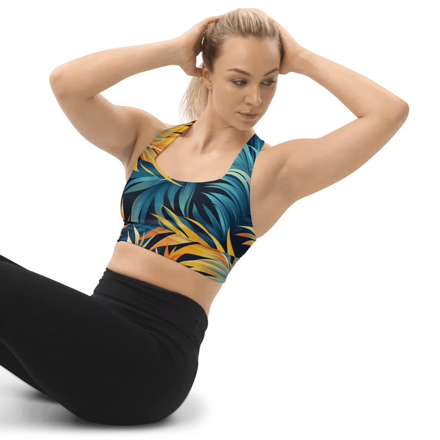 Tropical Flow Longline Sports Bra product image (1)