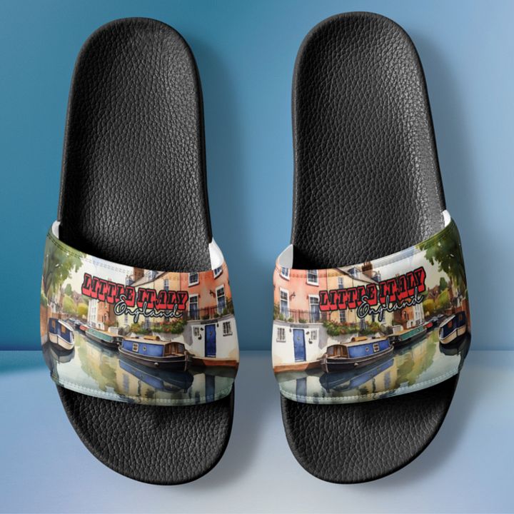 Little Italy - England - All Over Print - Watercolor - Women's Slides product image (2)