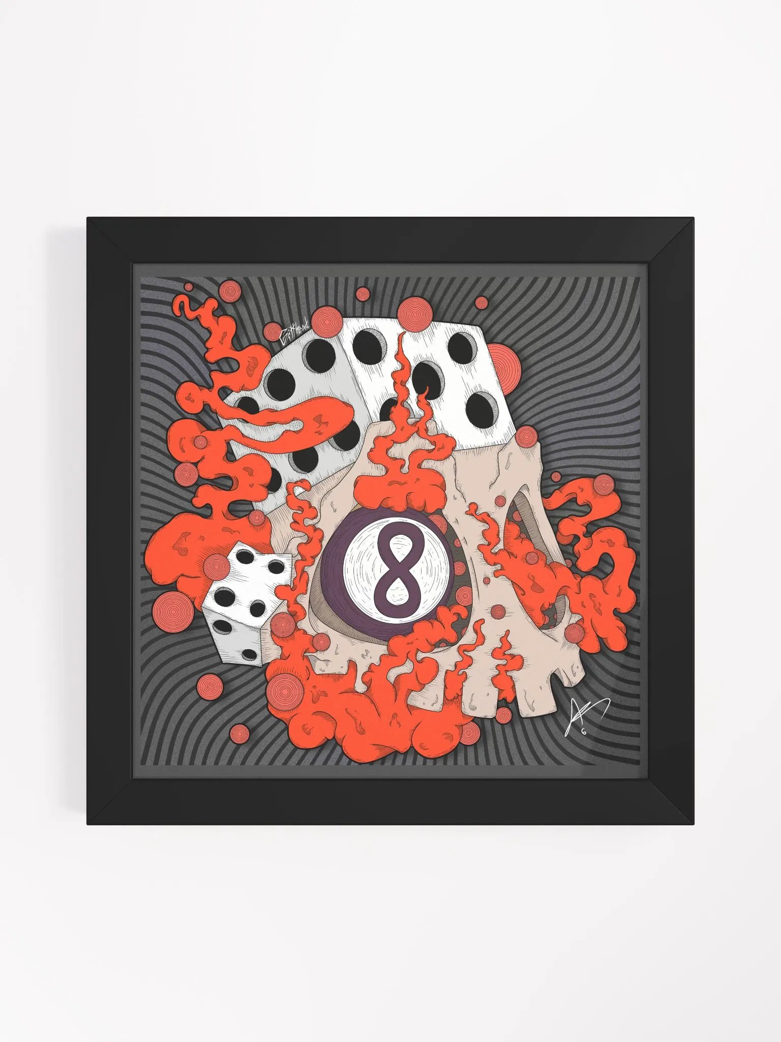 FRAMED - Dice Skull Framed product image (1)