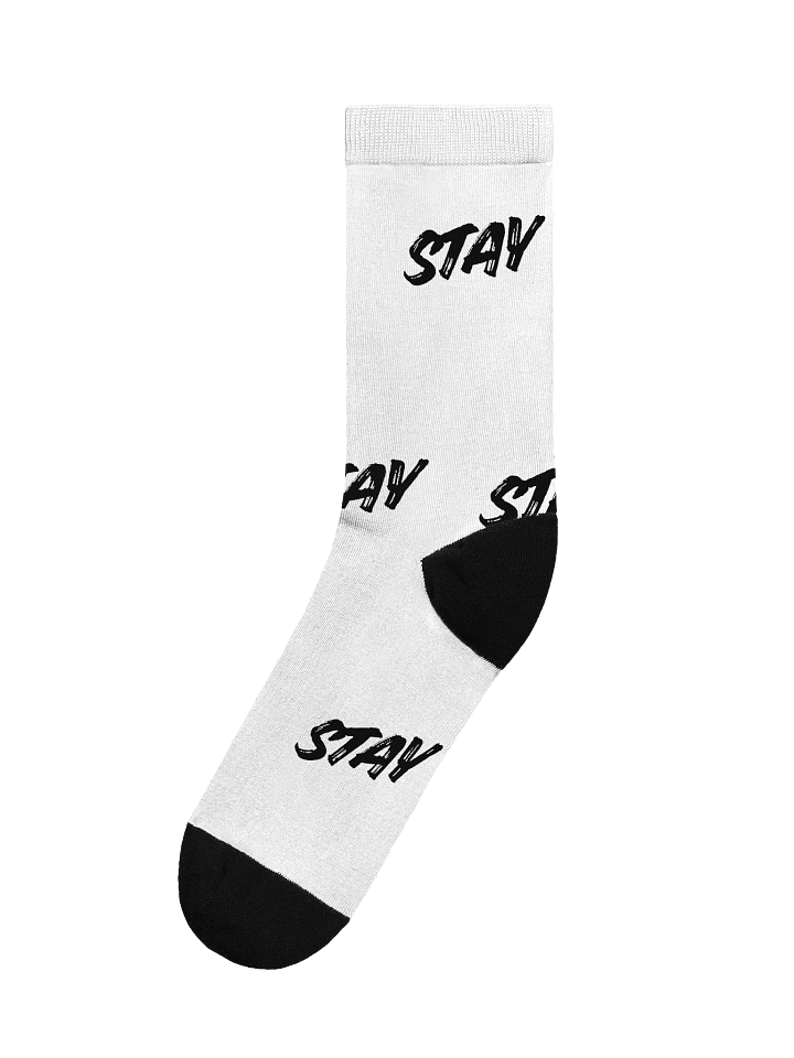 "STAY" EcoArt Crew Socks product image (1)