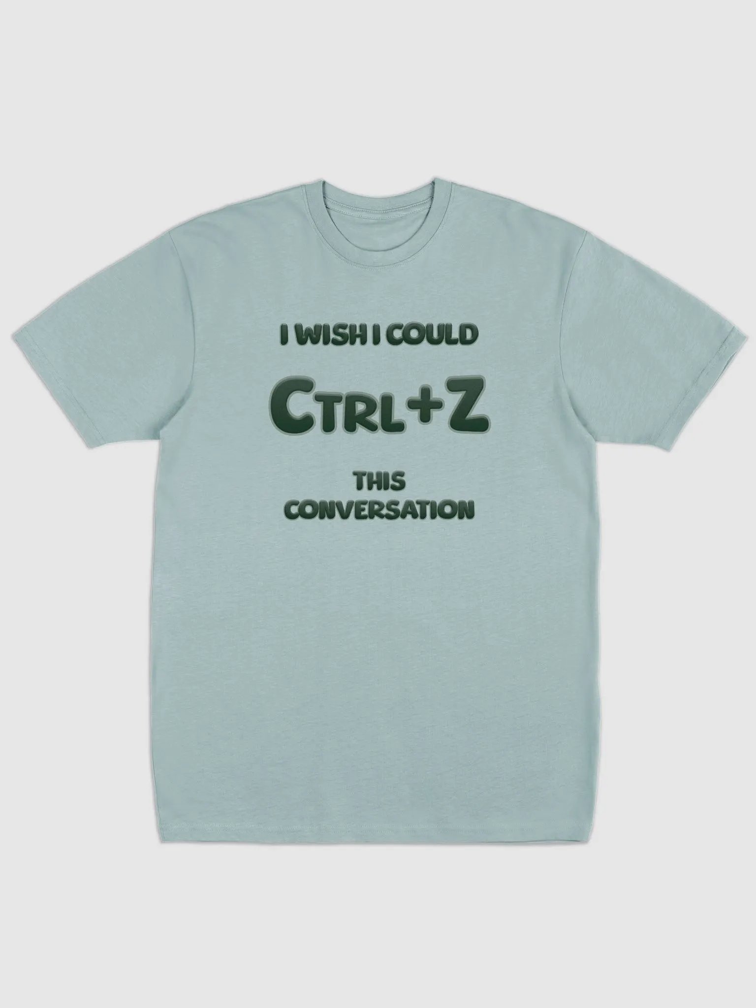 【Ctrl+Z】Green Text Men's Premium Heavyweight Tee product image (1)