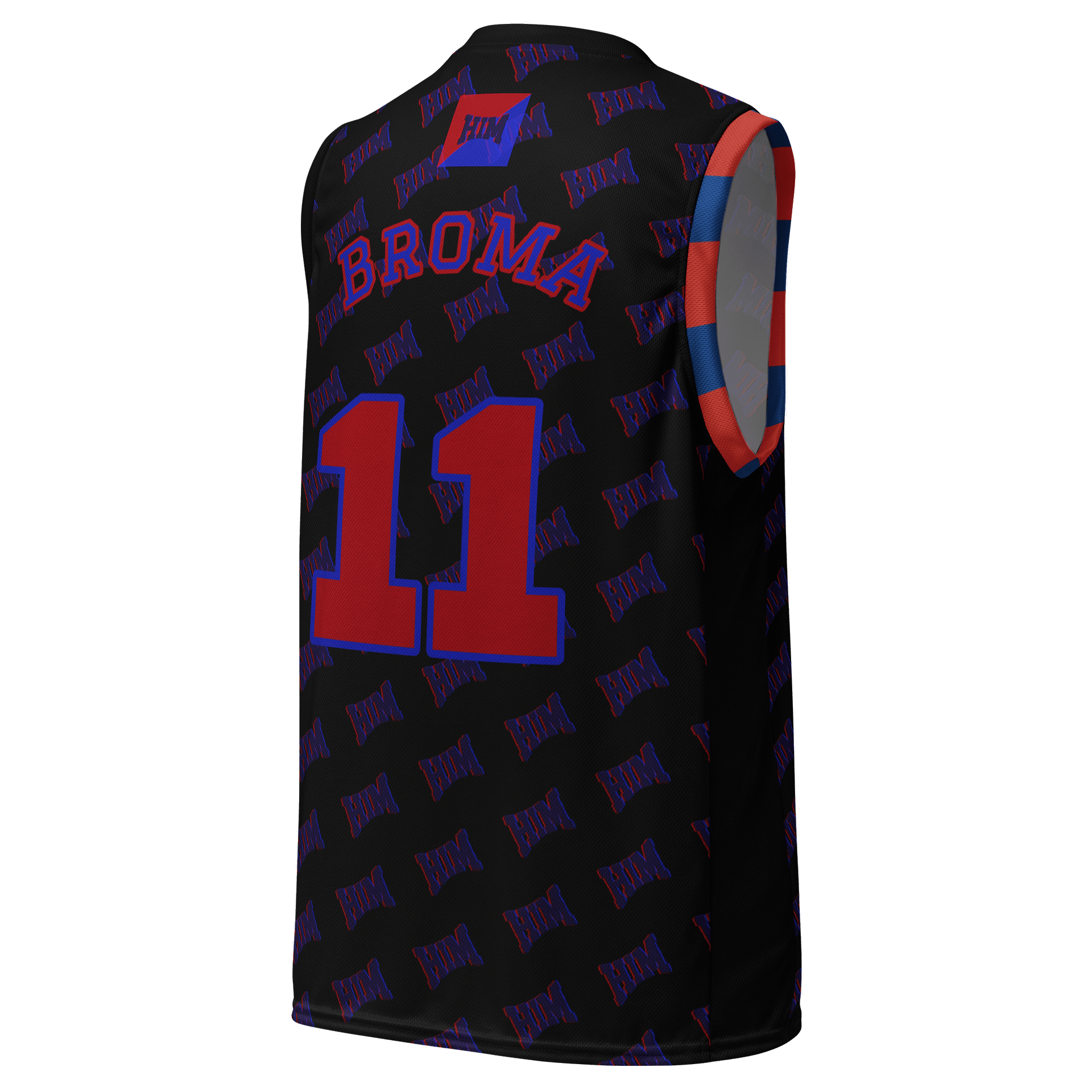 Custom HIM All-Over Basketball Jersey product image (4)