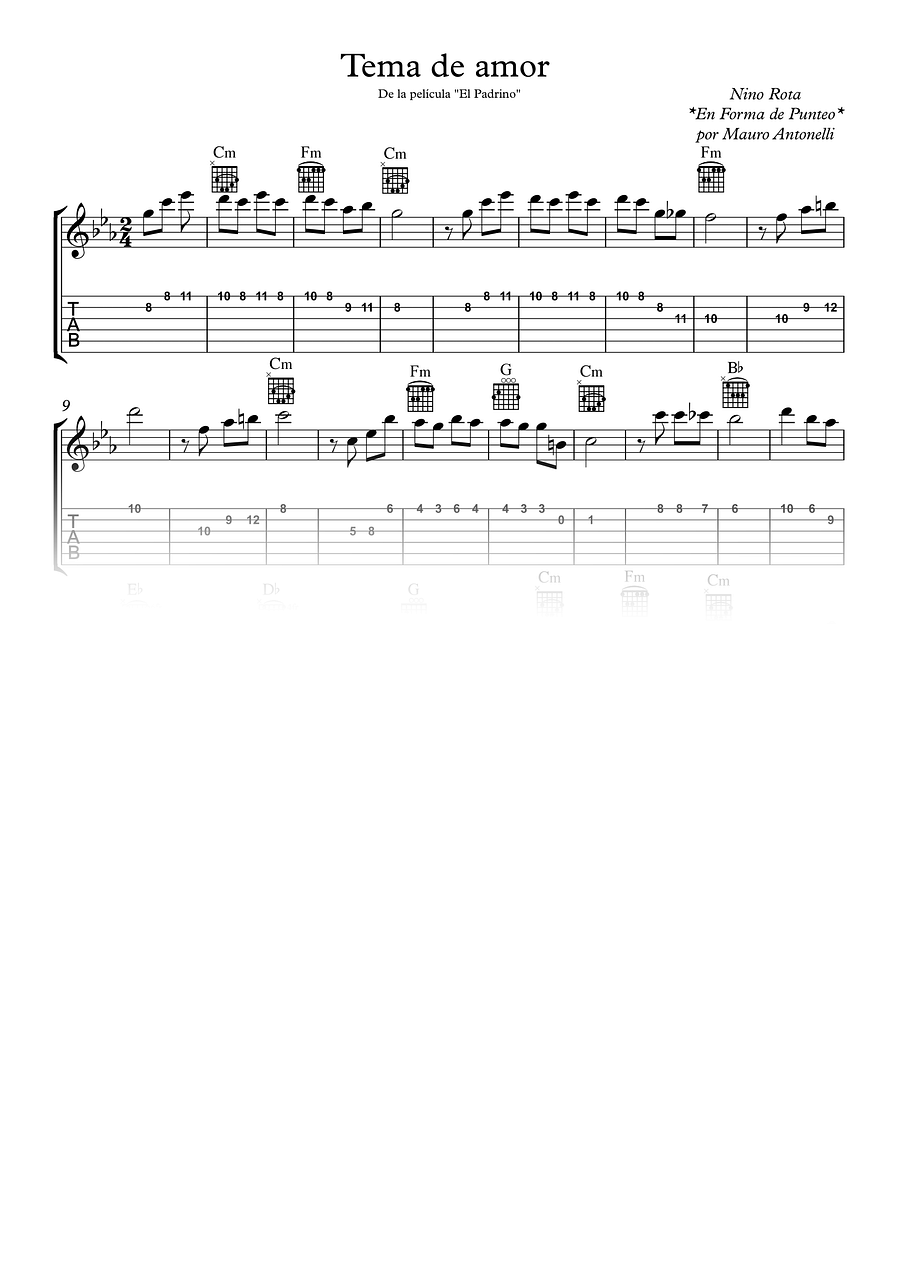 Tema de amor de 