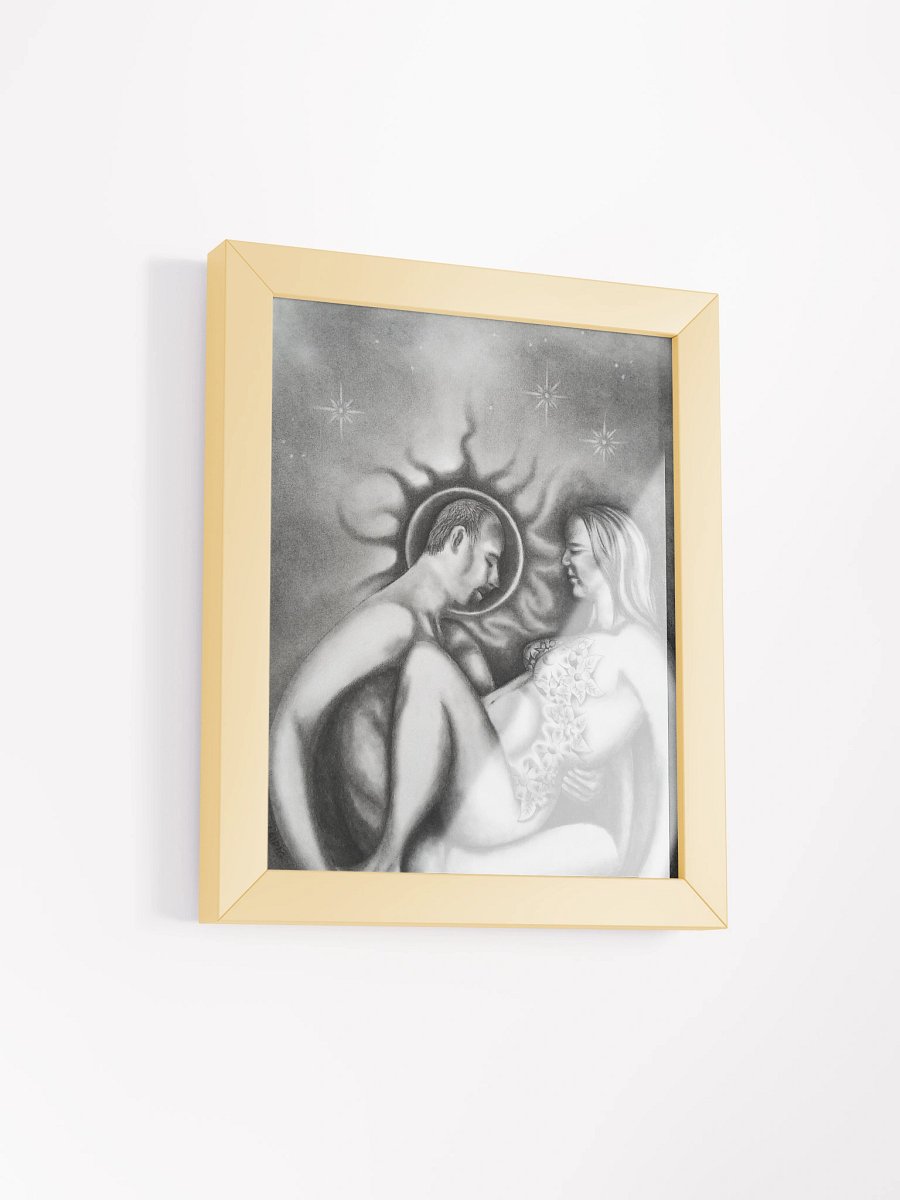 Gift - in charcoal small framed print product image (8)