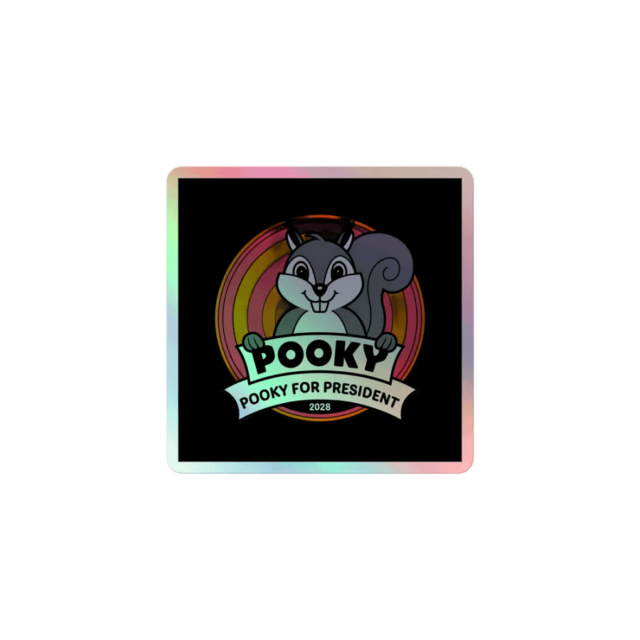 Pooky for President Holographic Sticker Sheet product image (1)