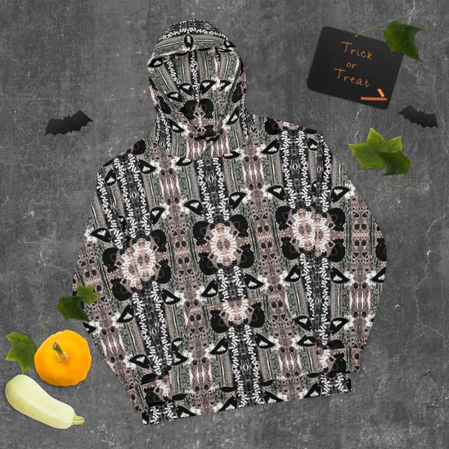 Abstract Floral Birds Unisex All Over Print Pull Over Hoodie product image (10)