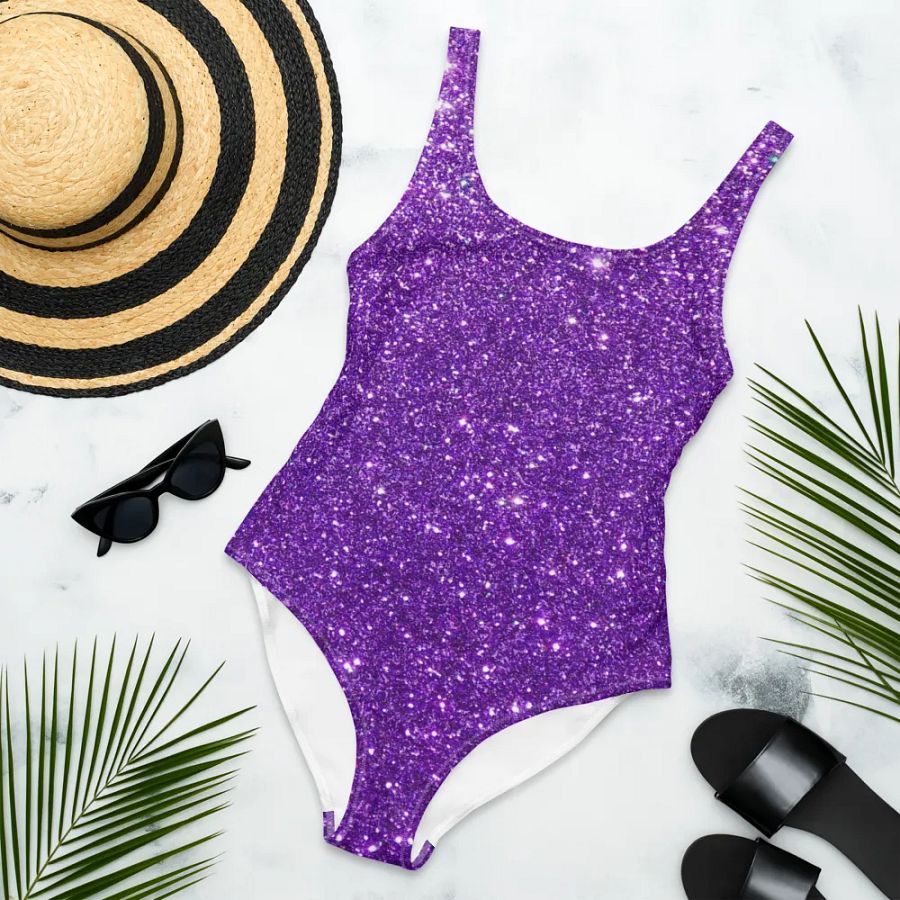 One-Piece Swimsuit (Purple Glitter) product image (4)