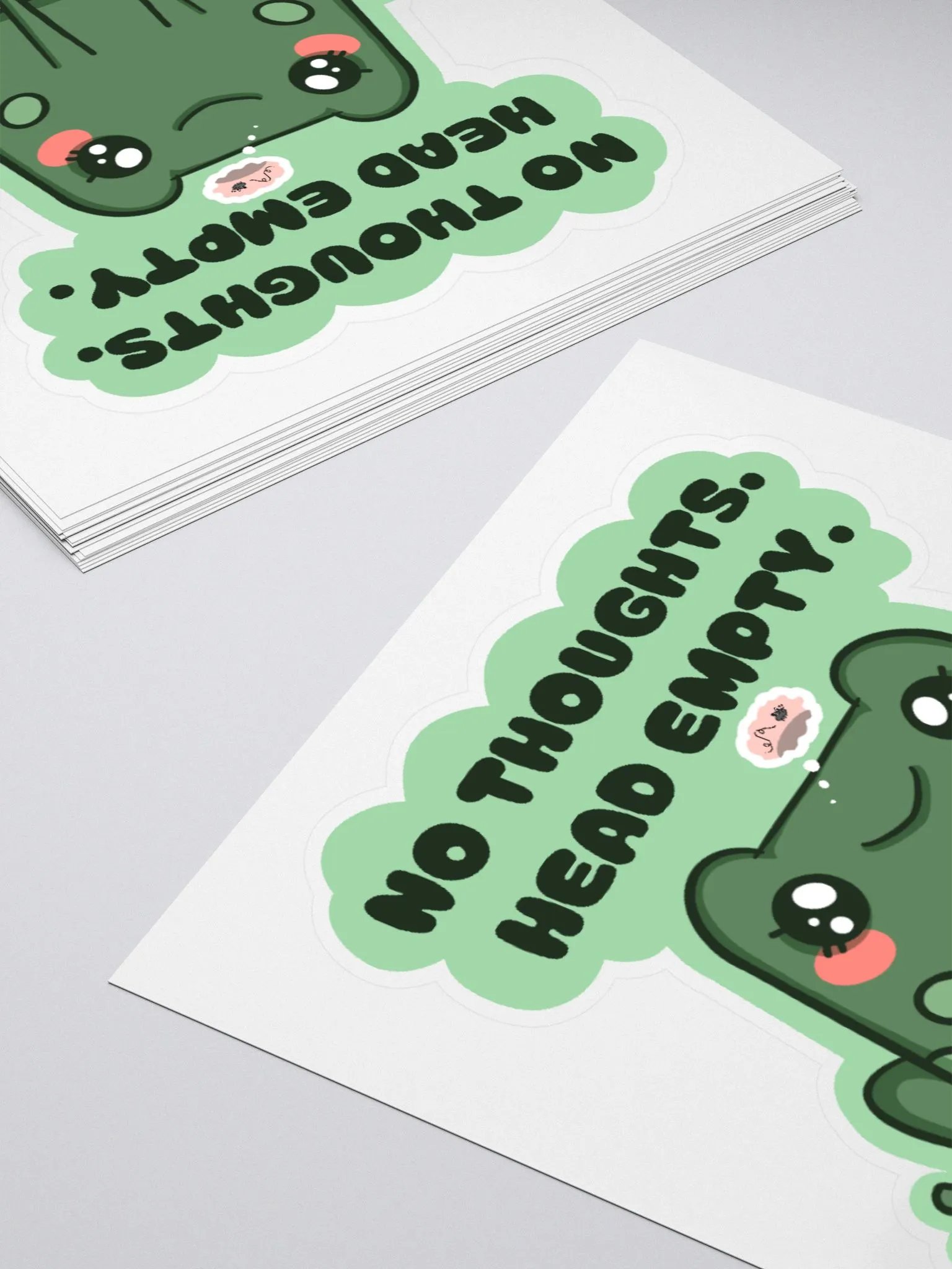 No Thoughts. Head Empty Kiss Cut Sticker product image (4)