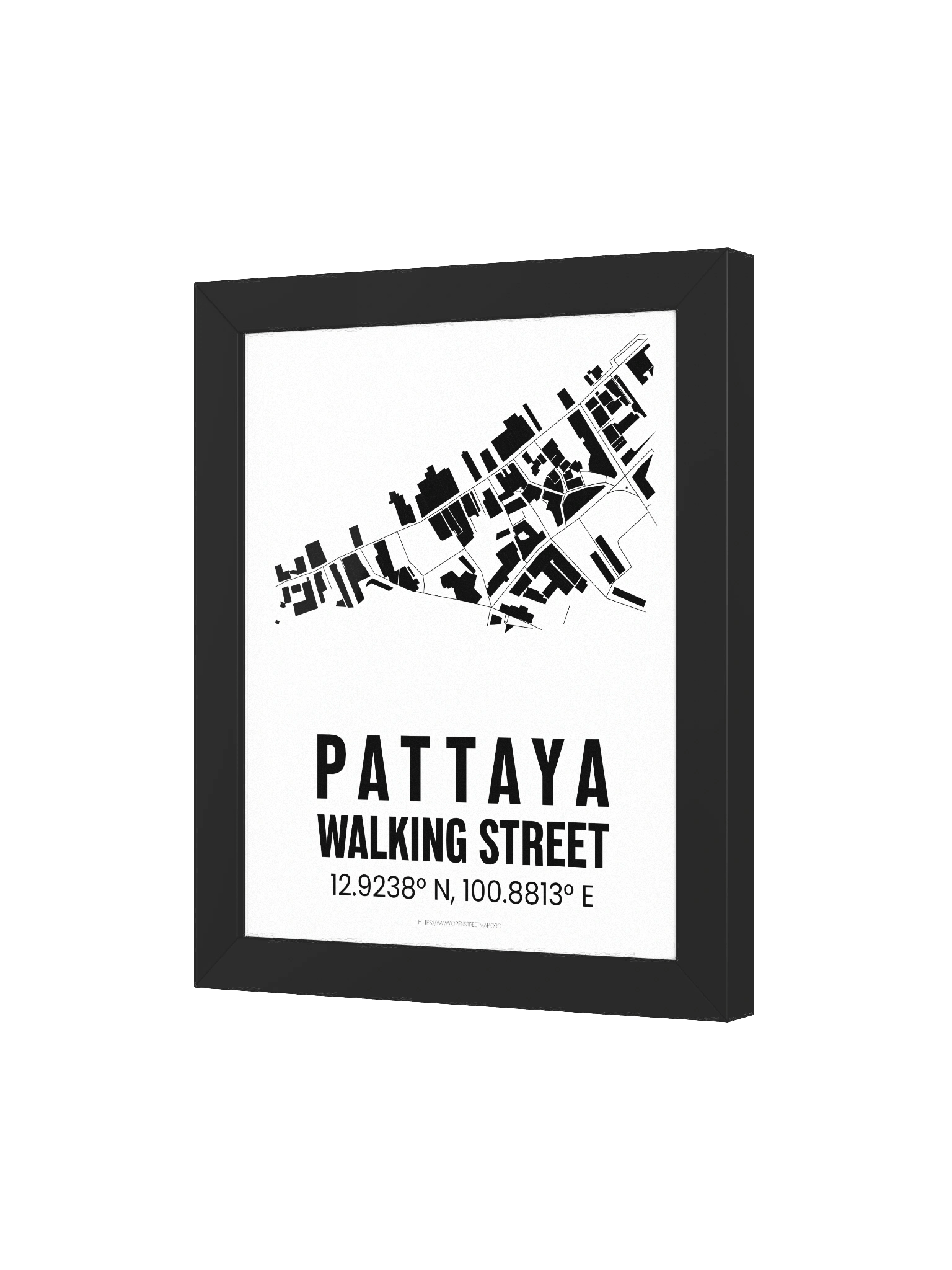Pattaya Walking Street Map White product image (3)