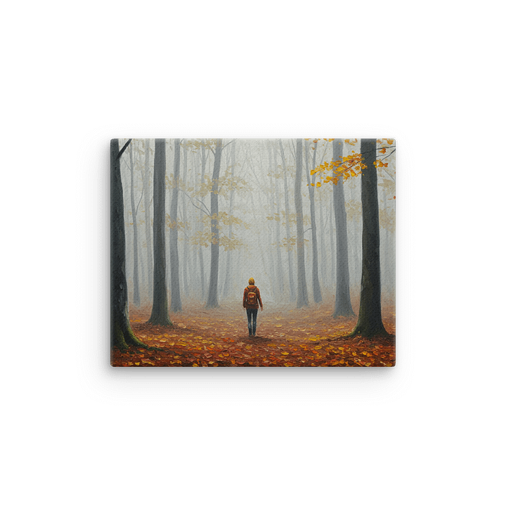 The Wanderer's Path | Atmospheric Autumn Forest Canvas Art | Moody & Serene Wall Decor product image (12)