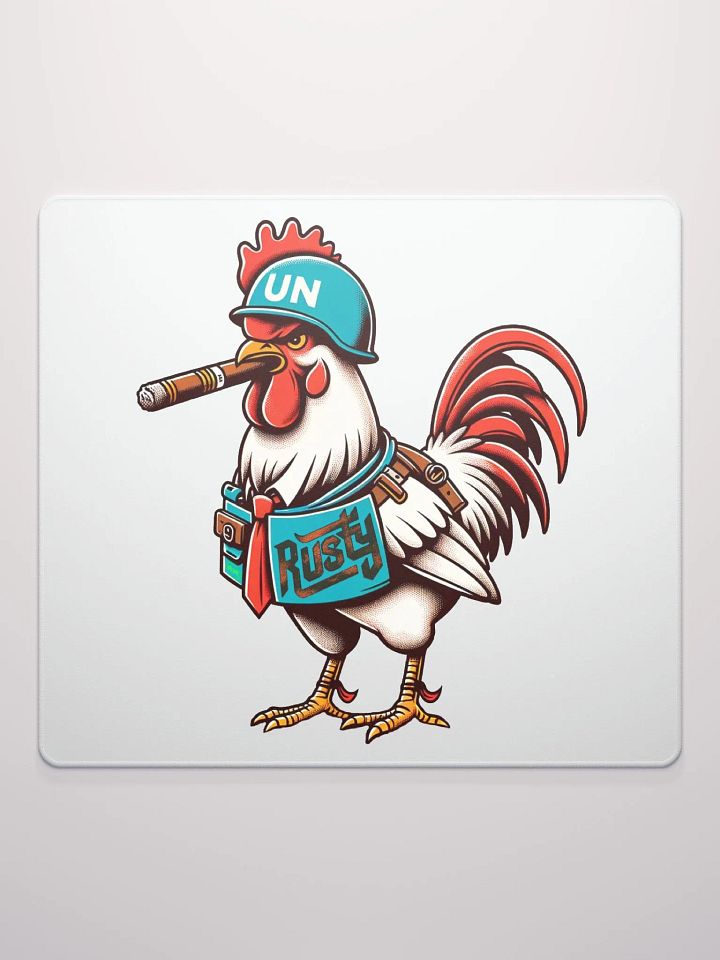 White Rusty the Rooster Gaming Mousepad! product image (2)