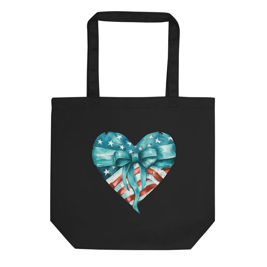 Patriotic Heart Flag Tote Bag product image (1)
