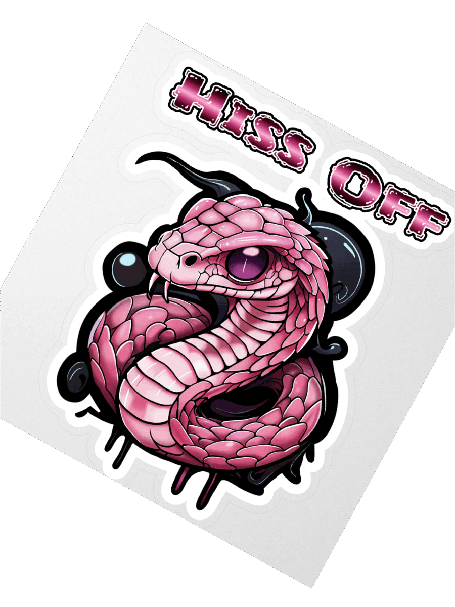 Hiss Off Kiss-Cut Stickers - With Words product image (2)