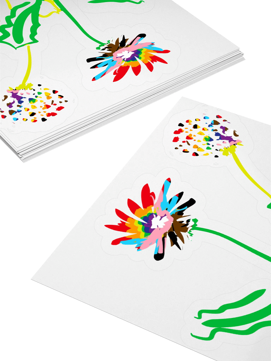 Progress Pride Flag Dandelions Sticker product image (4)