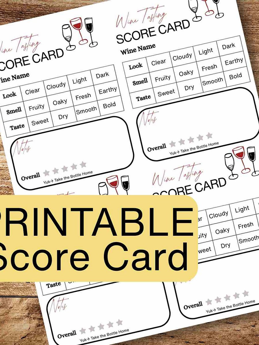 Wine Tasting Score Cards product image (2)