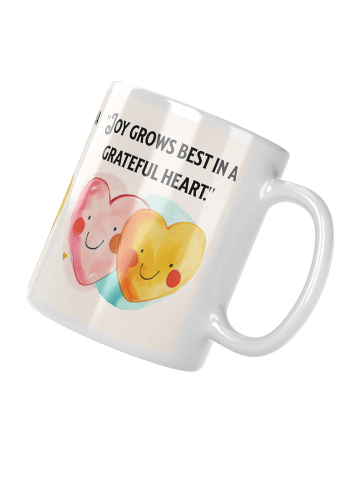 Grateful Hearts White Glossy Mug product image (2)