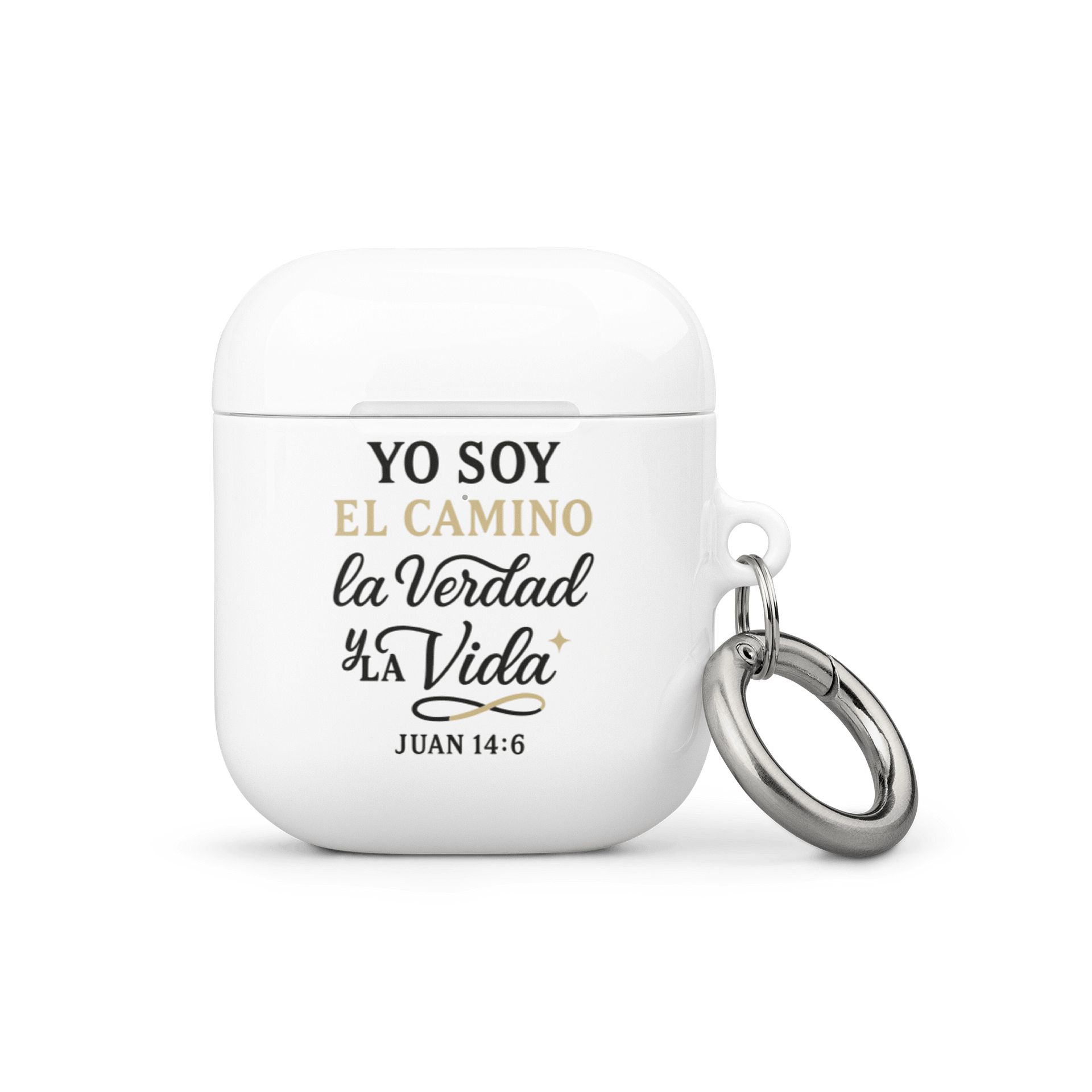 AirPods® Case – “Yo Soy el Camino, la Verdad y la Vida” – Spanish All-Over Design product image (1)