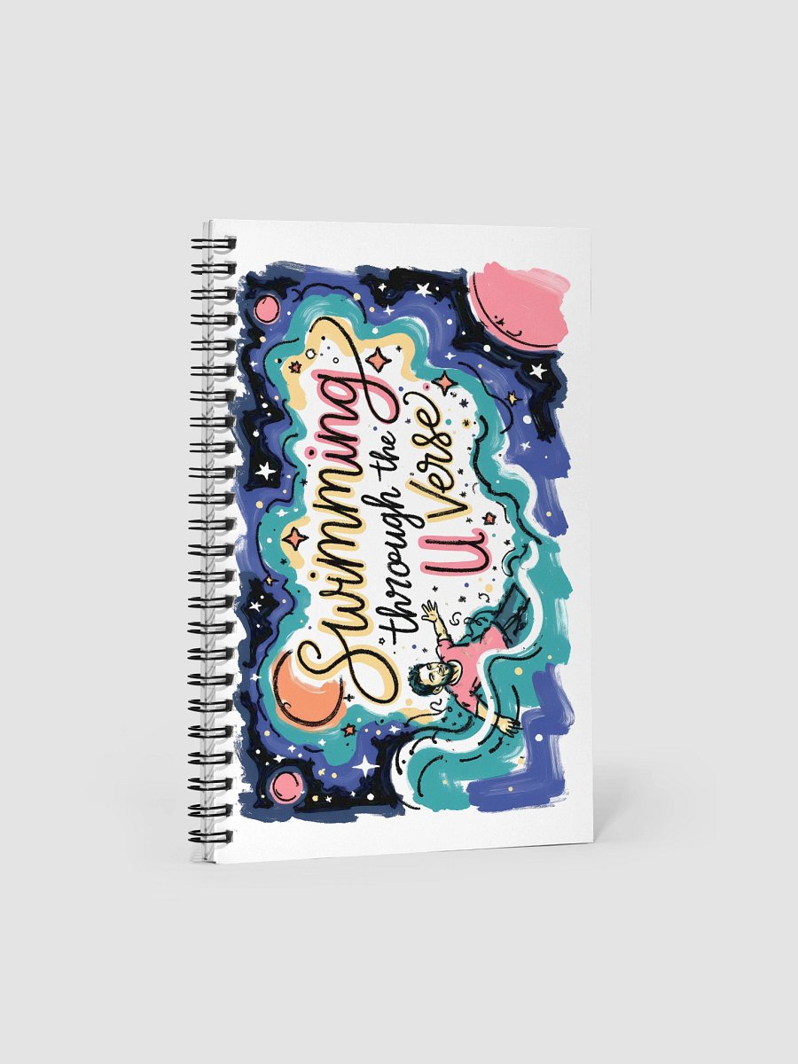 Cosmic Adventure: Swimming Through the U Verse Spiral Notebook product image (1)