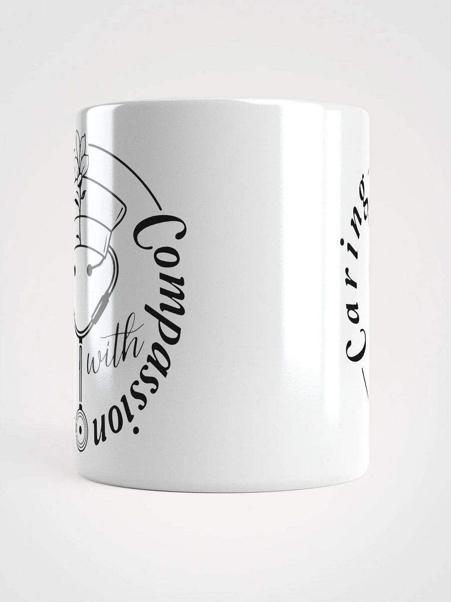 Caring With Compassion Nurse Line Art Mug, product image (5)