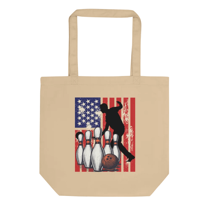 Flag American Bowling Strike and Style Tote Bag product image (1)