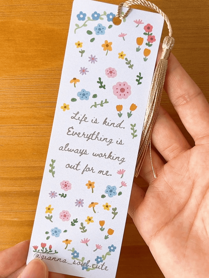 Life is kind | Glitter Affirmation Bookmark product image (2)