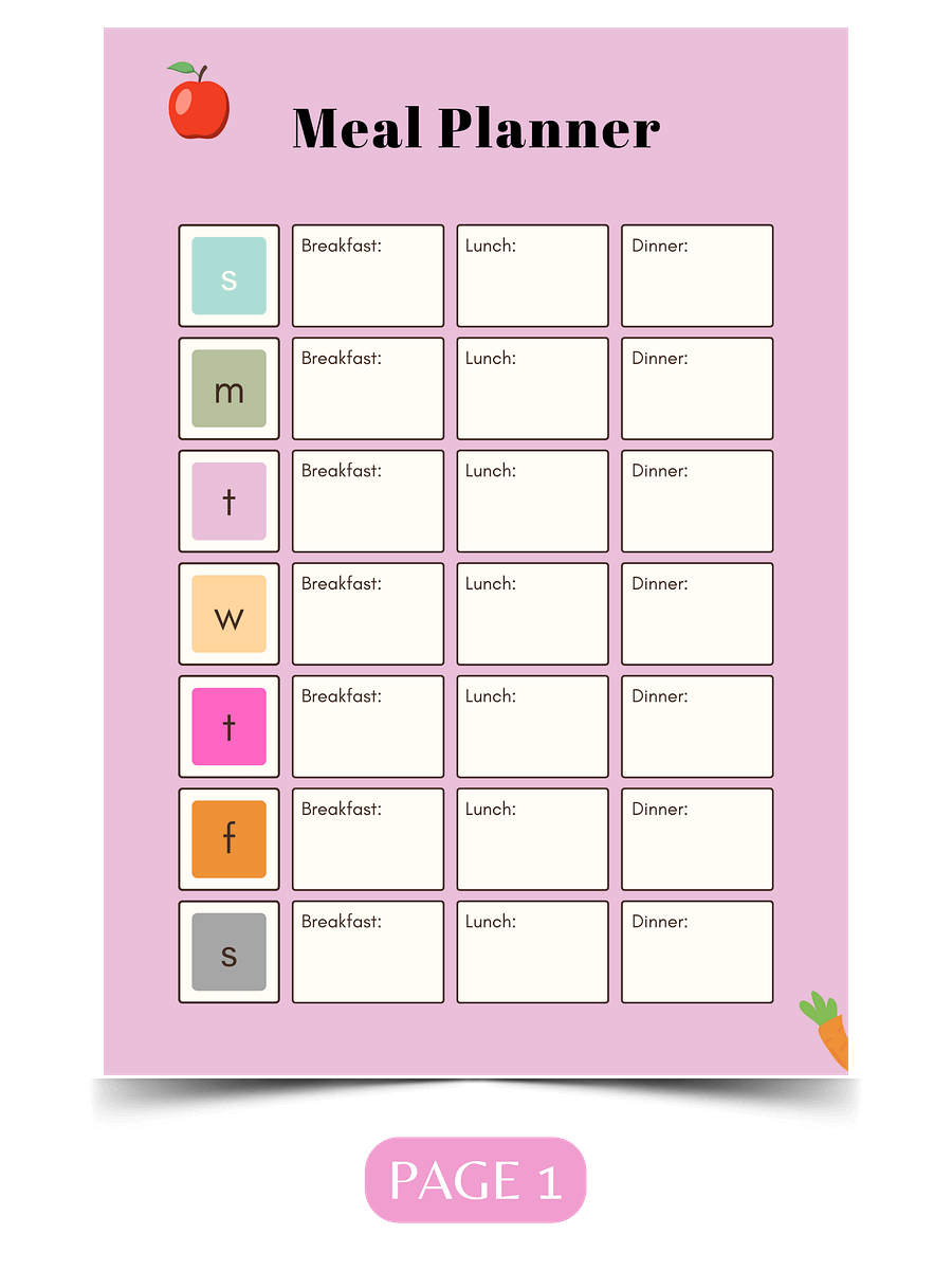 Healthy Habits Starter Pack: Meal Planner + 30-Day Challenge product image (2)