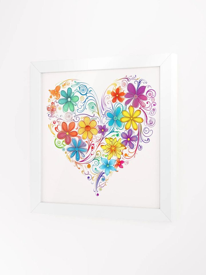 Floral Heart Rainbow Wall Art product image (2)