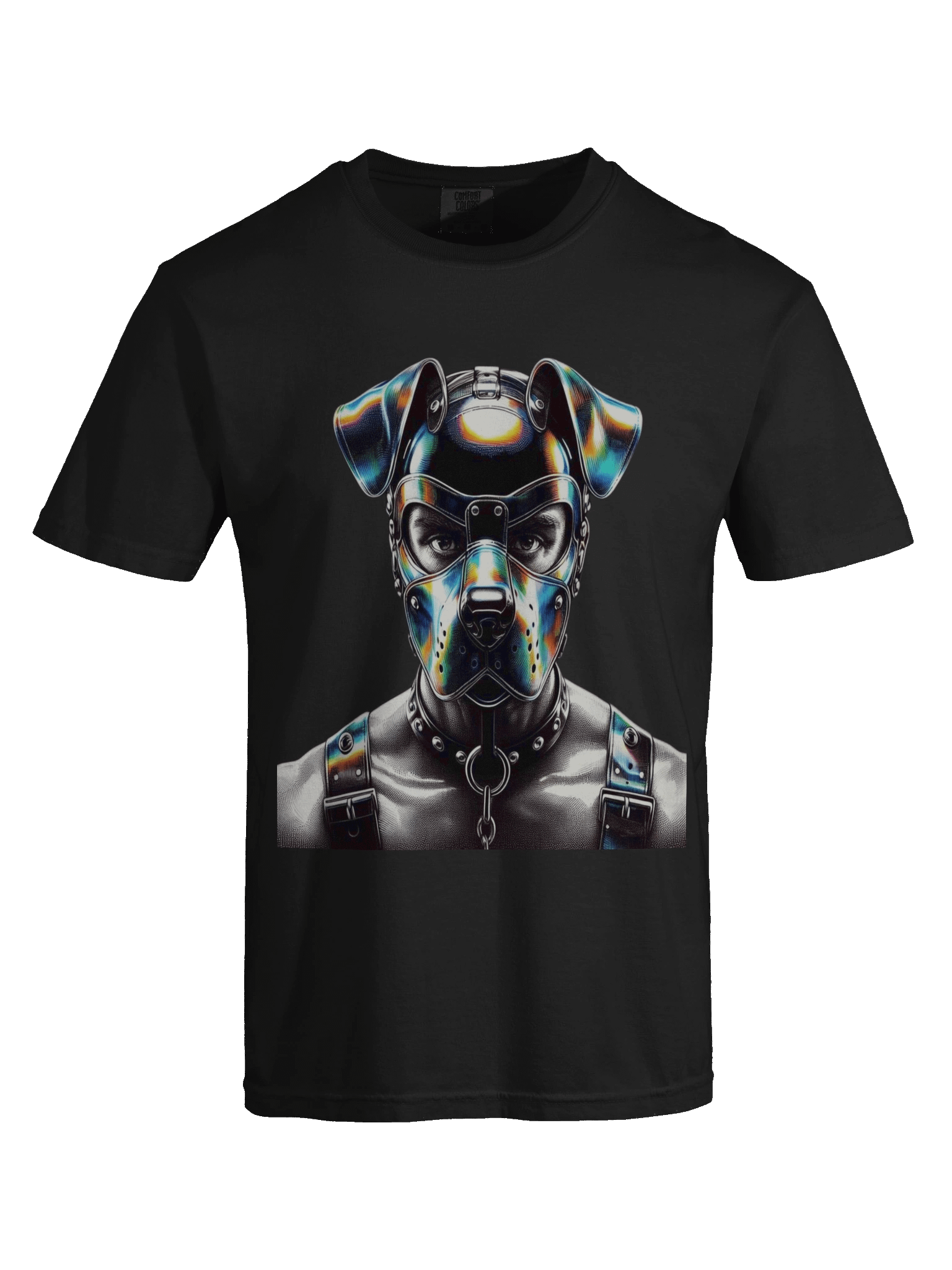 Pup Play - CyberPop Pup Gay Leather Bar NYC Pride Graphic Design T-Shirt product image (59)