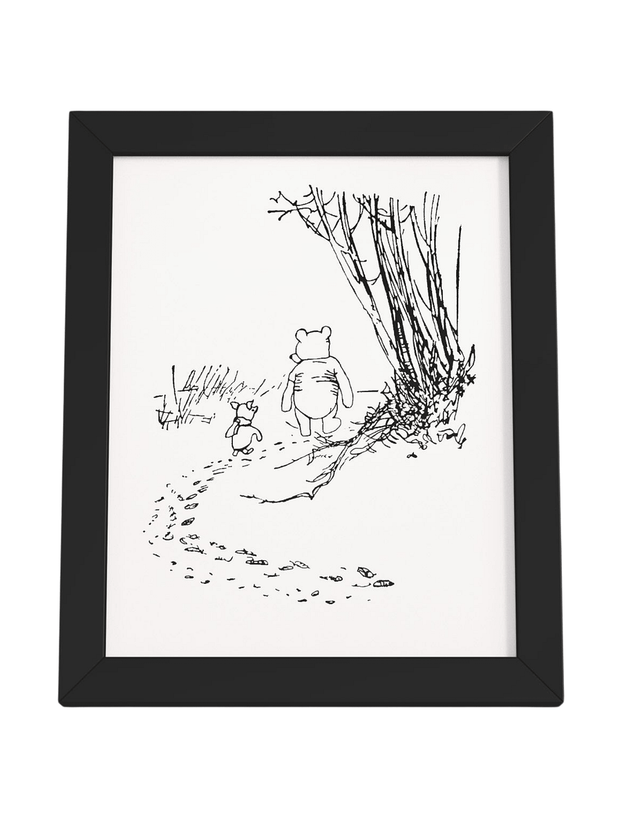 Pooh Bear and Piglet Walking the Path Framed Artwork product image (1)