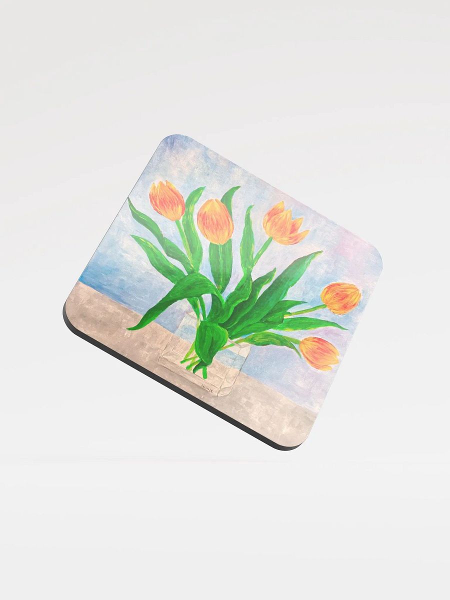 Tulip Dreams Glossed Cork Coaster product image (1)