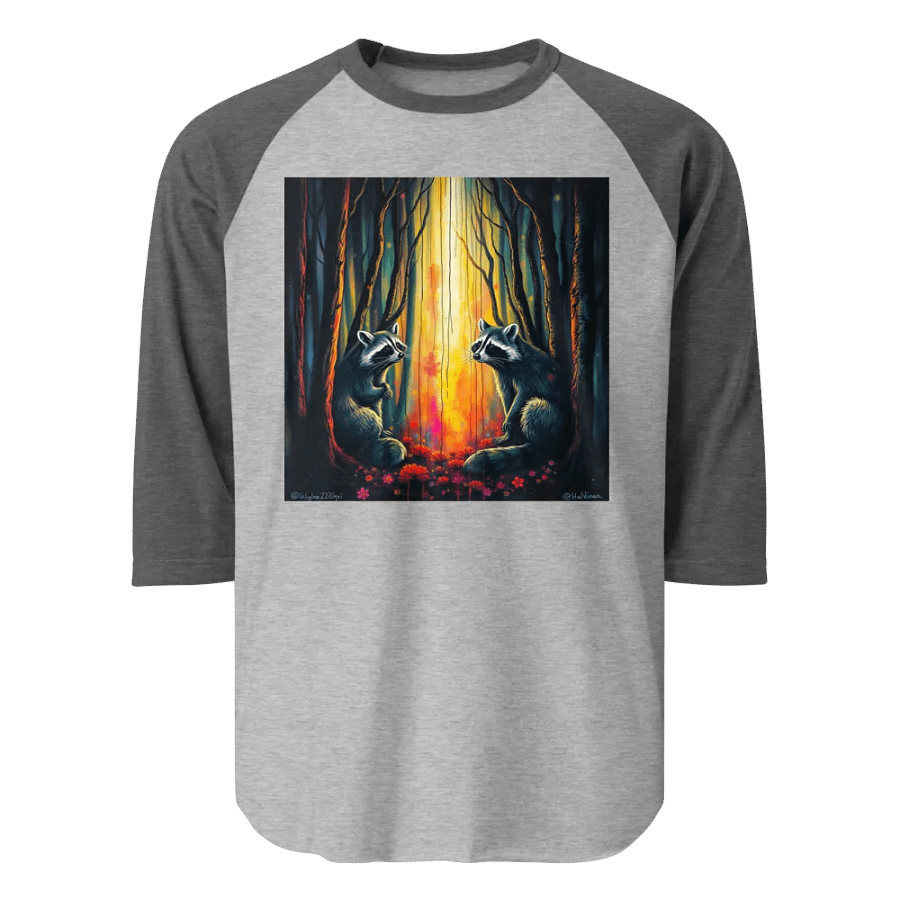 Mystical Raccoon Forest Raglan Tee product image (1)
