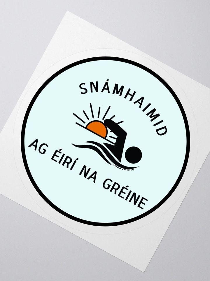 Snámhaimid ag Éirí na Gréine Sticker product image (6)