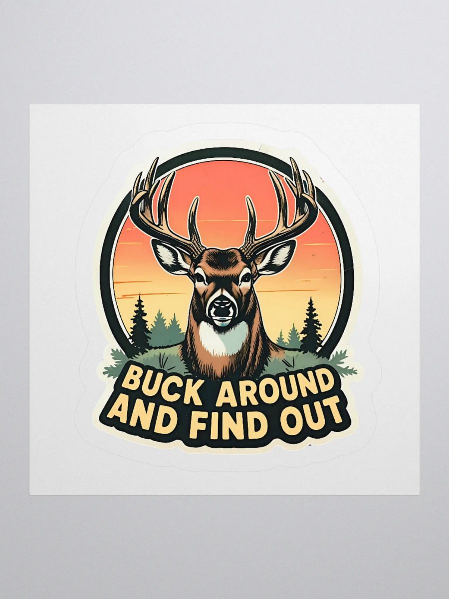 Buck Around Sunset Kiss Cut Stickers product image (3)
