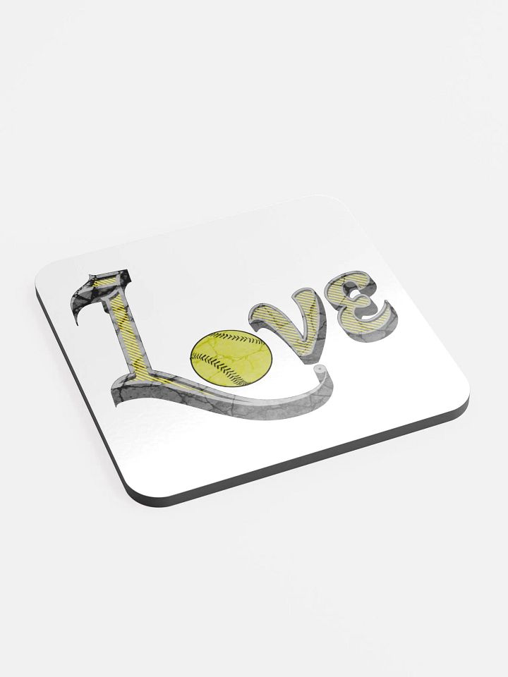 Love Softball Cork Coaster product image (2)