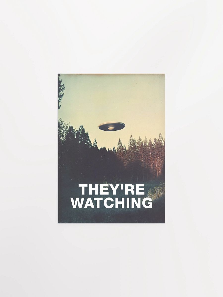 They're Watching/The X-Files poster, S09E06 2002 — sci-fi poster, movie art, I want to believe poster, space print, aliens wall decor product image (6)