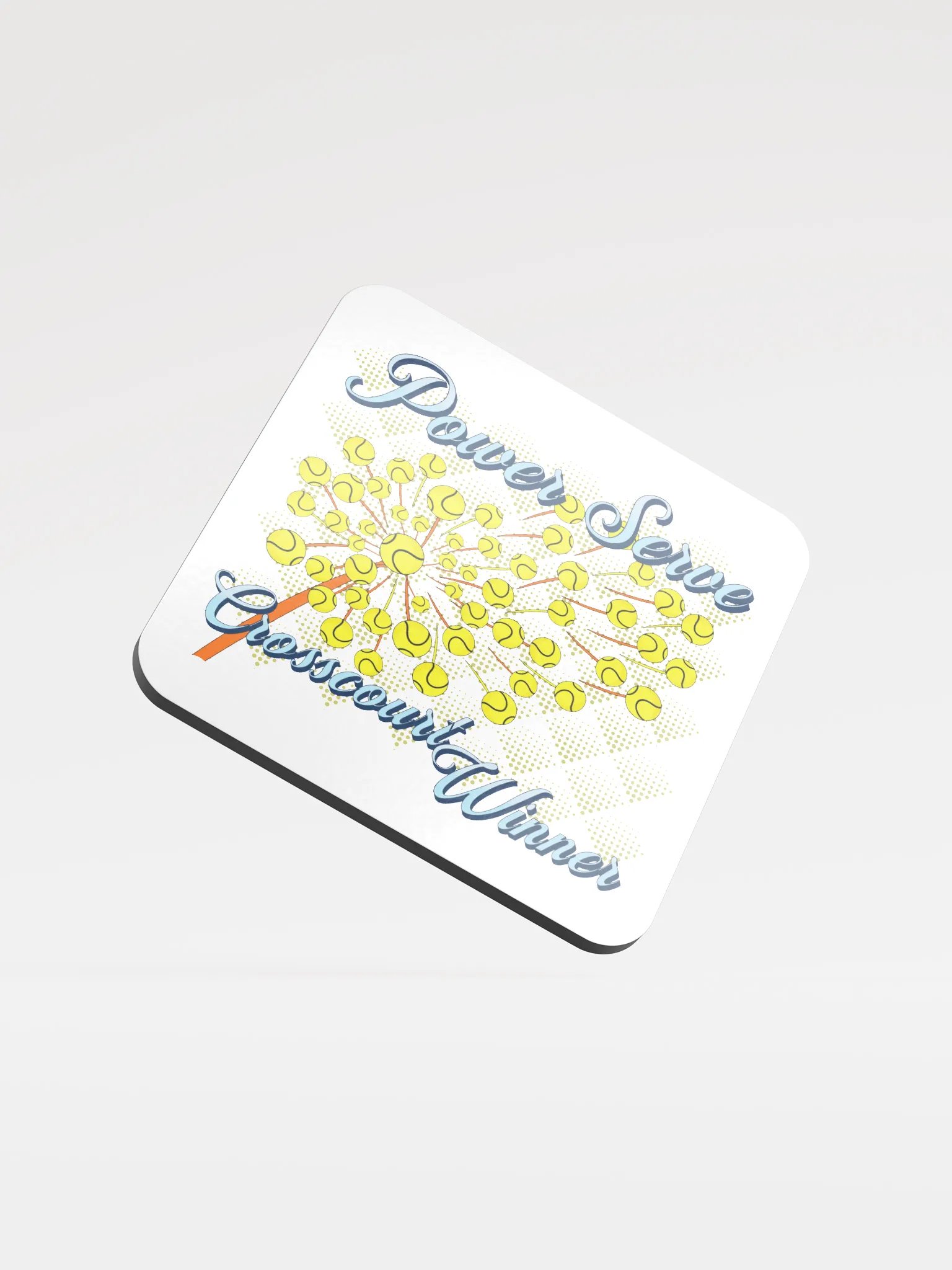 Dandelion Tennis Power Server Crosscourt Winner Dream Coaster Set product image (2)