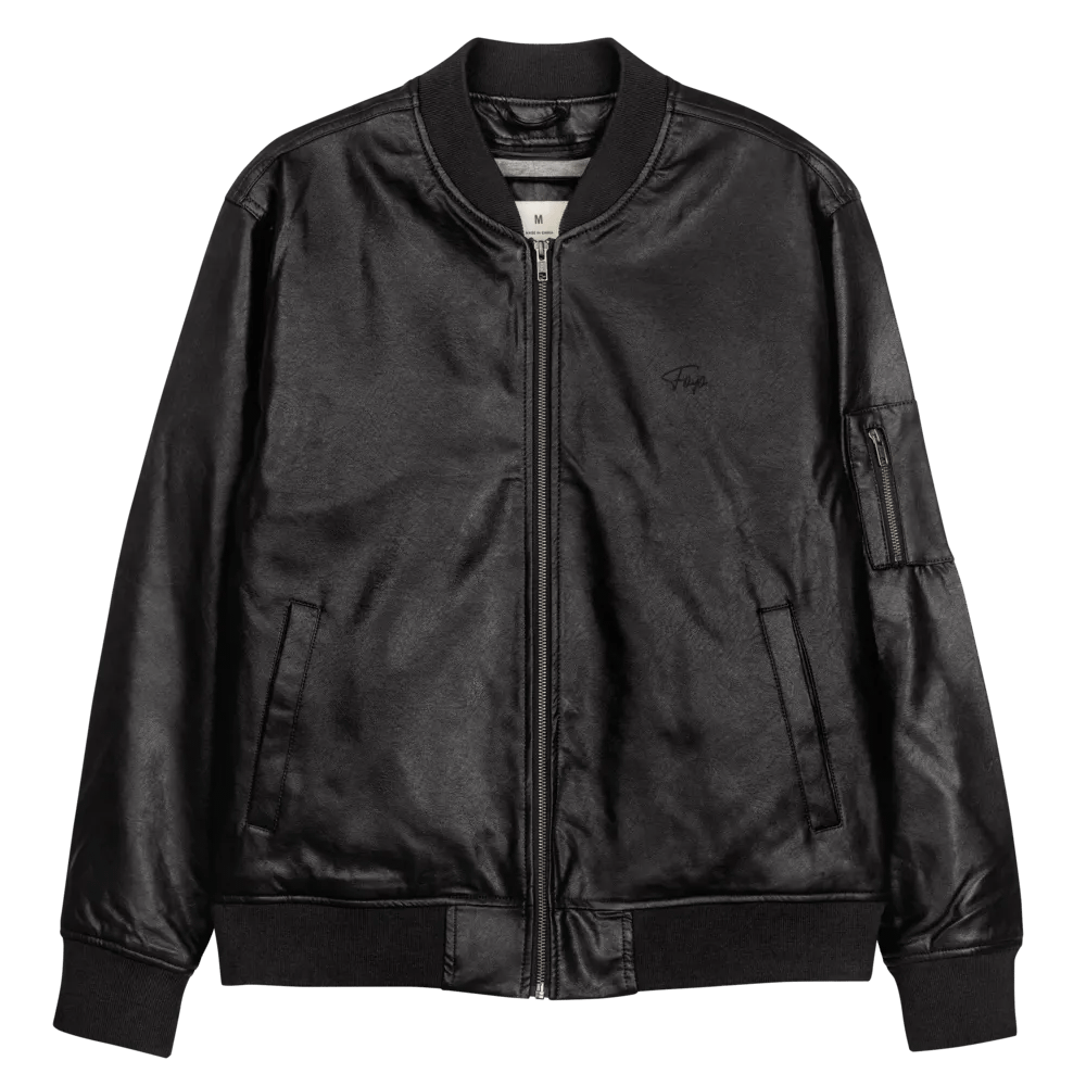 FOYO Faux Leather Bomber Jacket product image (11)