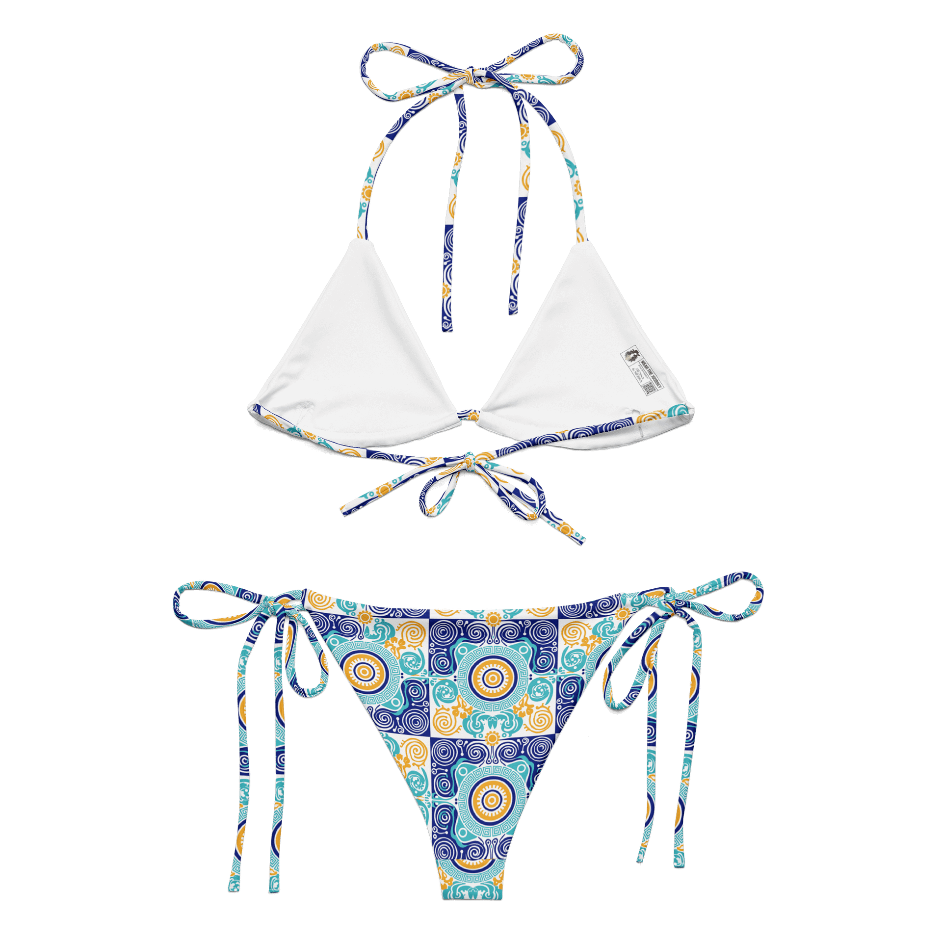 Mediterranean-inspired Sienna & Sierra branded recycled string bikini product image (1)