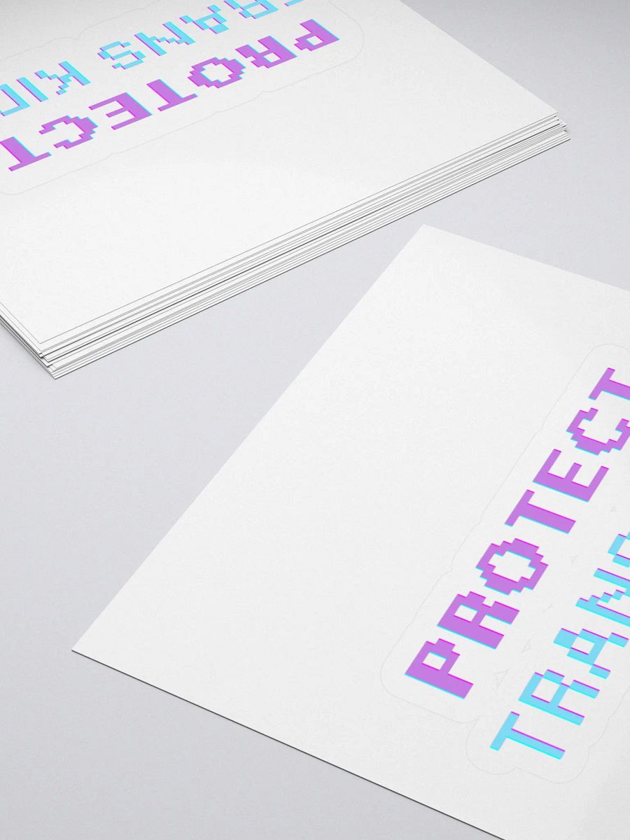 Protect Trans Kids 8bit Sticker product image (4)