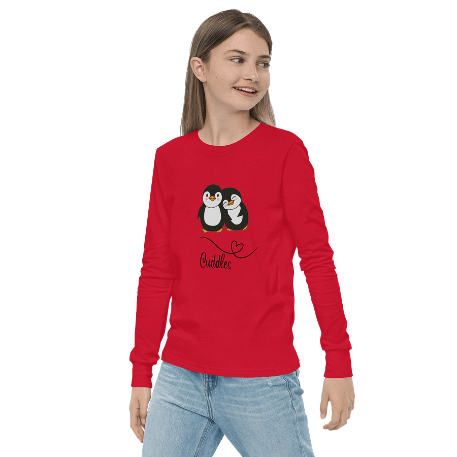 Cuddles Penguin Youth Long Sleeve Tee product image (3)