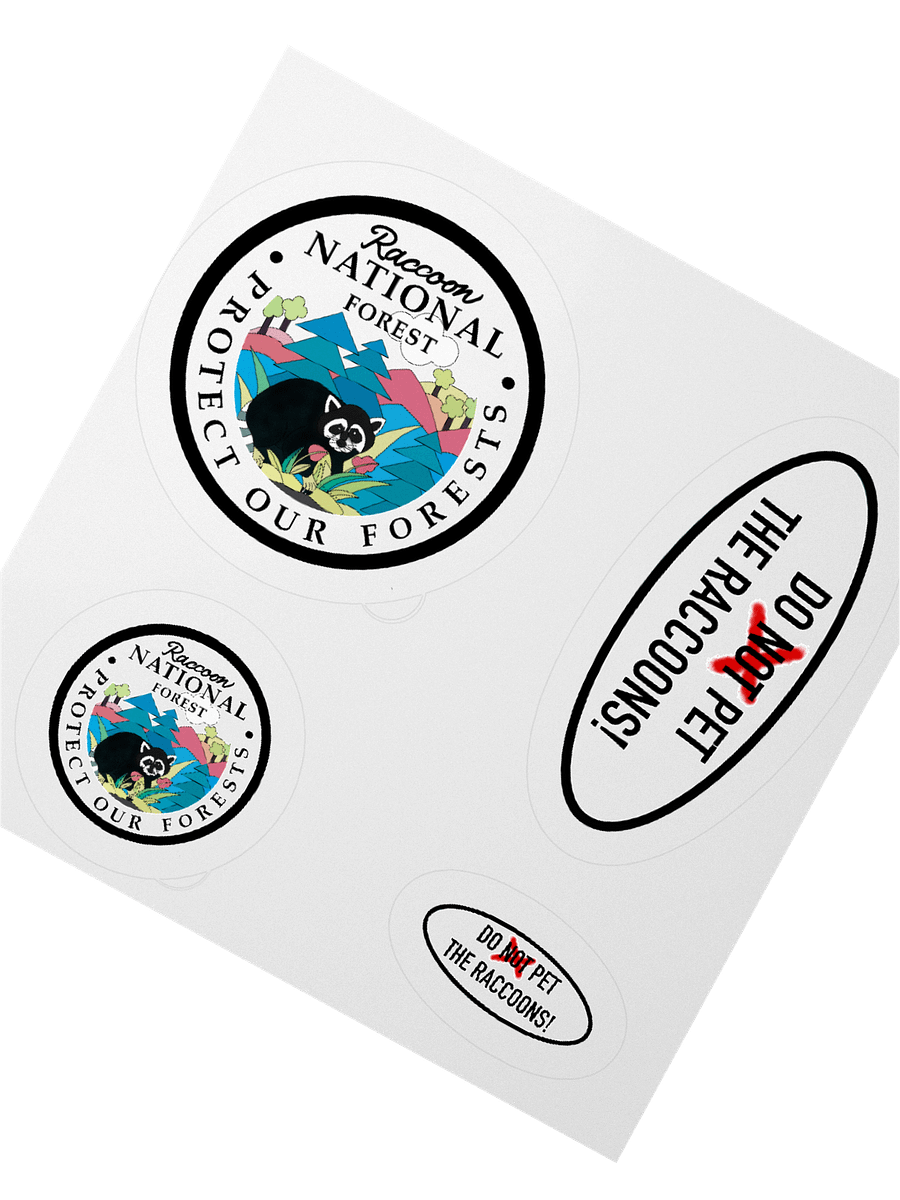 Raccoon National Forest Sticker Set product image (4)