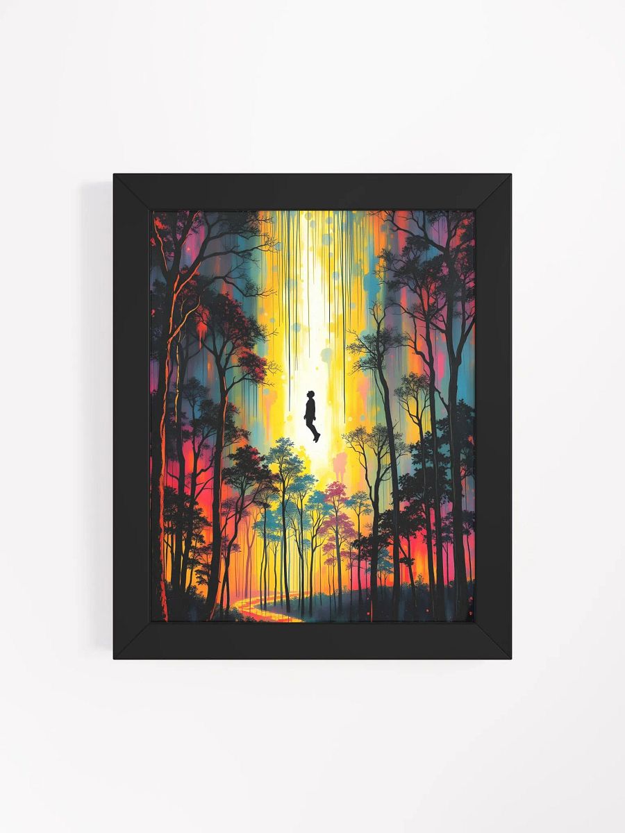 A strange night! Ayous Wood Framed Matte Poster product image (24)