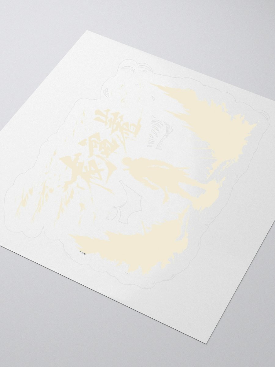 Mysterious Warrior Illustration - Stormy Landscape Art Sticker product image (7)
