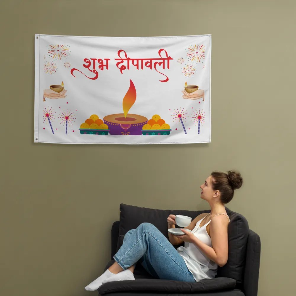 Diwali Flag/Banner - Enjoy your Festival with family product image (12)