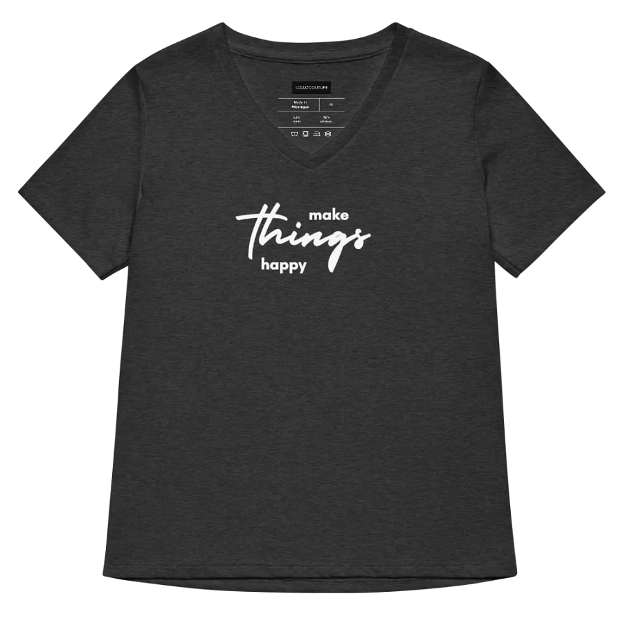 'Make Things Happy' Women's V-Neck Tee product image (11)