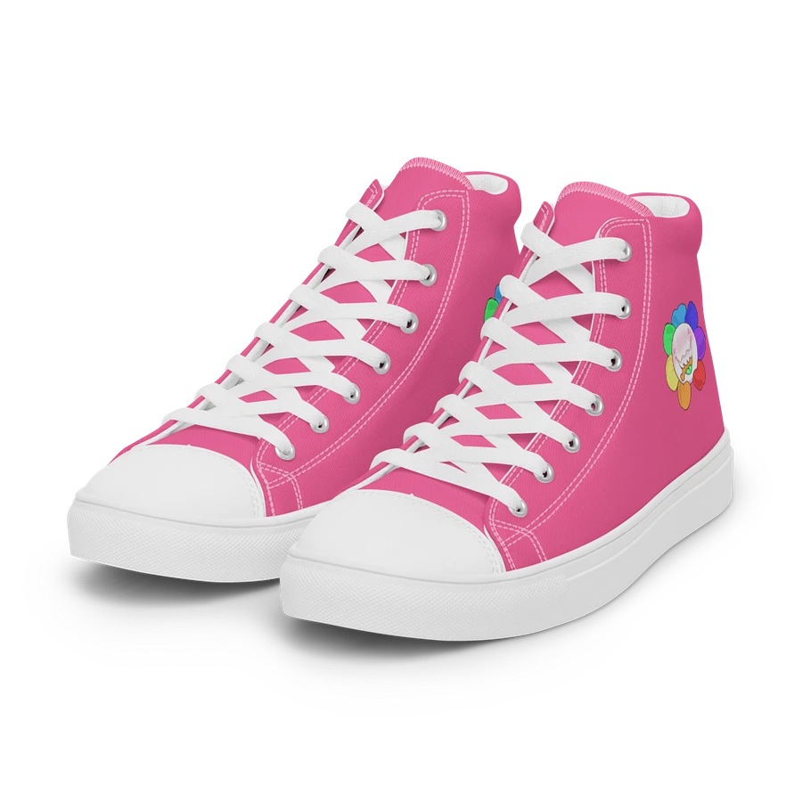 Pink and White Flower Sneakers product image (43)