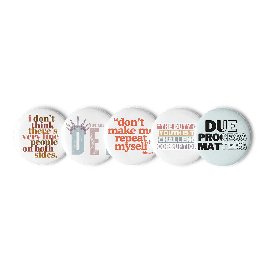 Democratic Political Smorgasbord Pack 5 Buttons Pins - Being Liberal product image (6)