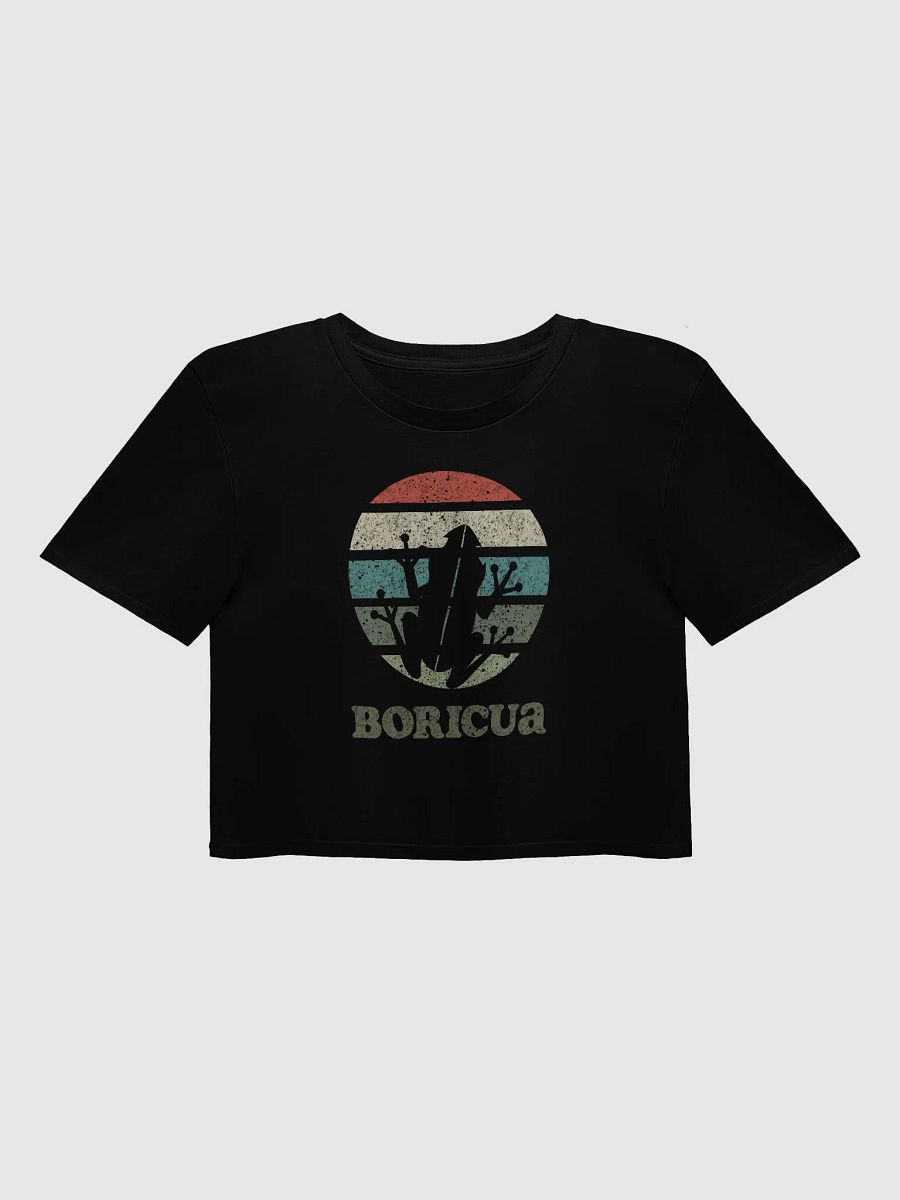 Coquí Boricua Retro Crop Top product image (1)